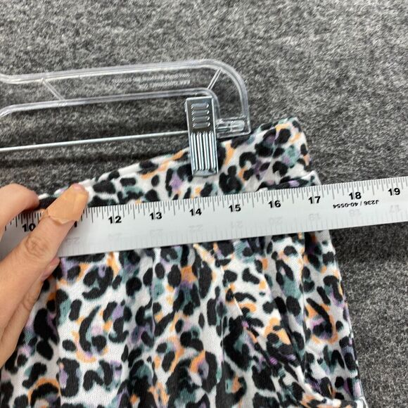 Joyspun SweatPants Women L Large White Animal Print Zipper High Rise Flat Front - Picture 5 of 9